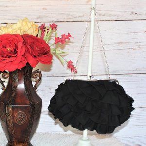 Icing by claire's Chiffon Ruffle Tulip Kiss Lock Bag